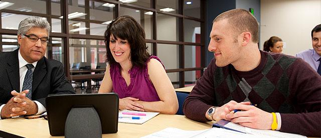 grad students in a classroom